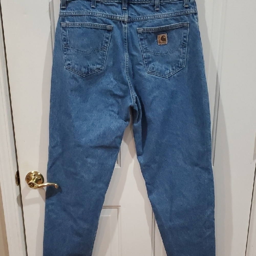 Carhartt Men's Straight Blue Jeans - Picture 3 of 7
